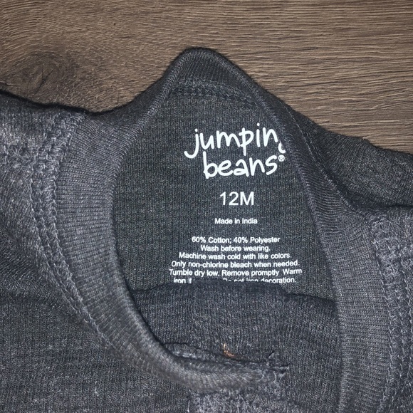 Two 12m NEW Jumping Beans Long Sleeve Graphic Tee - Picture 2 of 7